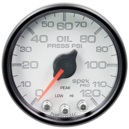Autometer Spek-Pro 2 & 1/16" Oil Press Gauge 120PSI