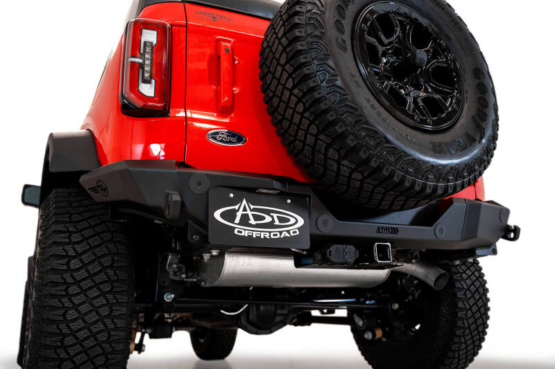 Addictive Desert Designs 2021+ Ford Bronco Rock Fighter Rear Bumper - Hammer Black