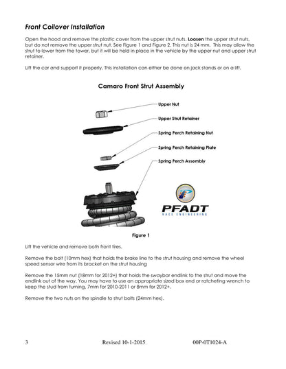 aFe PFADT Series Featherlight Coilover System | Camaro V6/V8 (10-14) (430-402001-N)