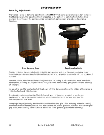 aFe PFADT Series Featherlight Coilover System | Camaro V6/V8 (10-14) (430-402001-N)