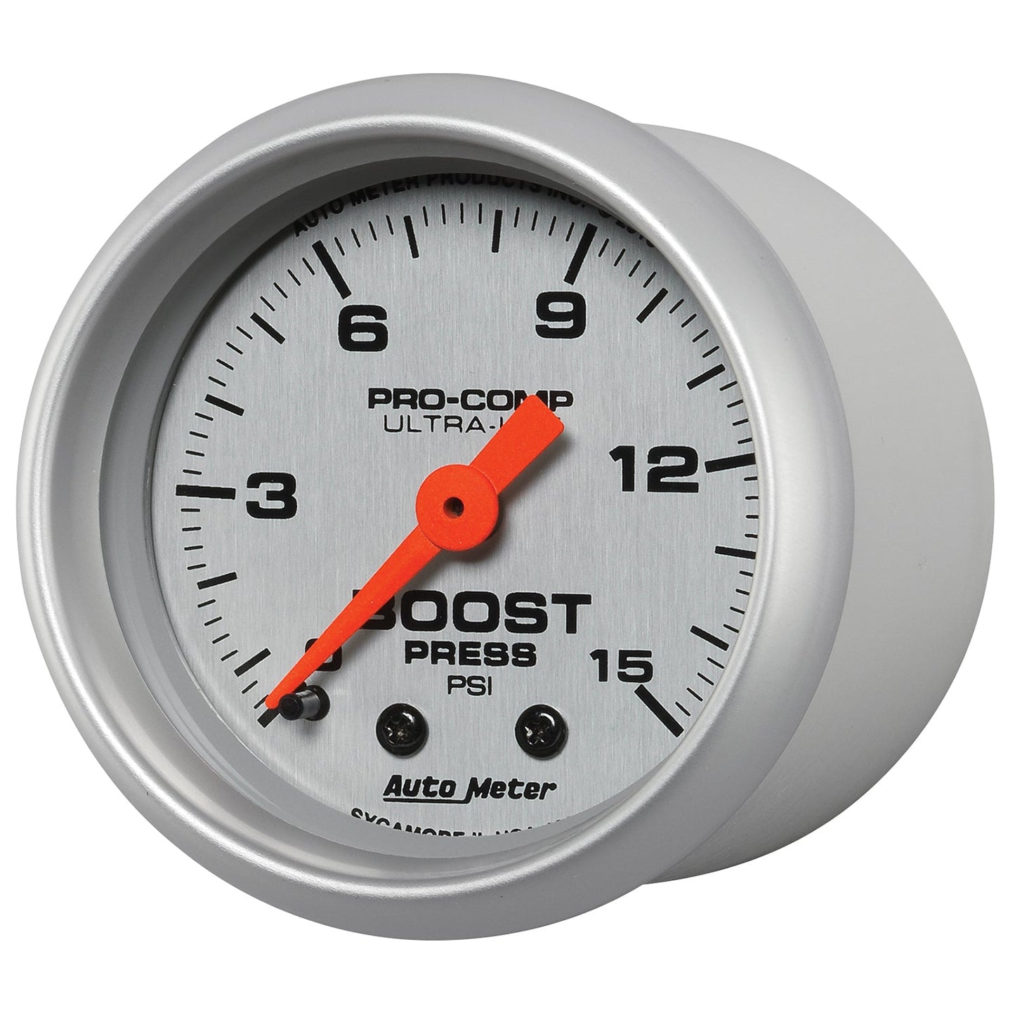 AutoMeter Ultra-Lite 52mm 0-15 PSI Mechanical Boost Gauge (4302)