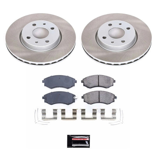 PowerStop 99-01 Hyundai Tiburon Front Semi-Coated Rotor Kit (SC1087)