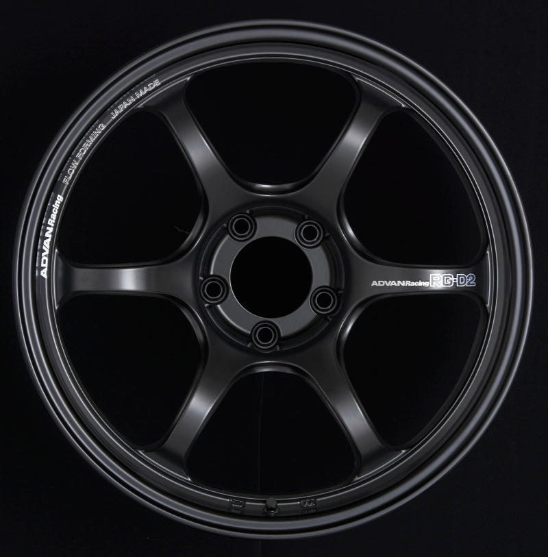 (set of 4) Advan RG-D2 Machining/Semi Gloss Black | 16x8" +38mm | 4x100mm Wheels
