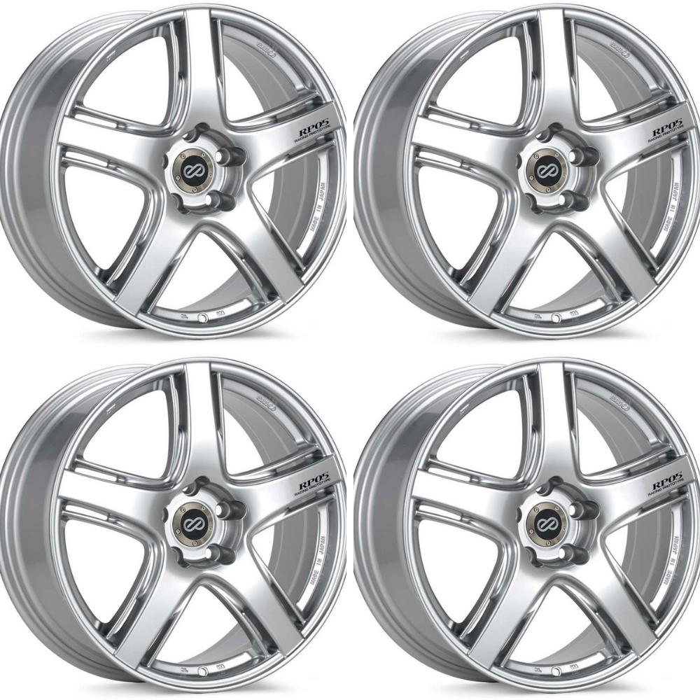 (set of 4) Enkei RP05 Silver Paint | 19x9.5" +40mm | 5x114.3mm Wheel