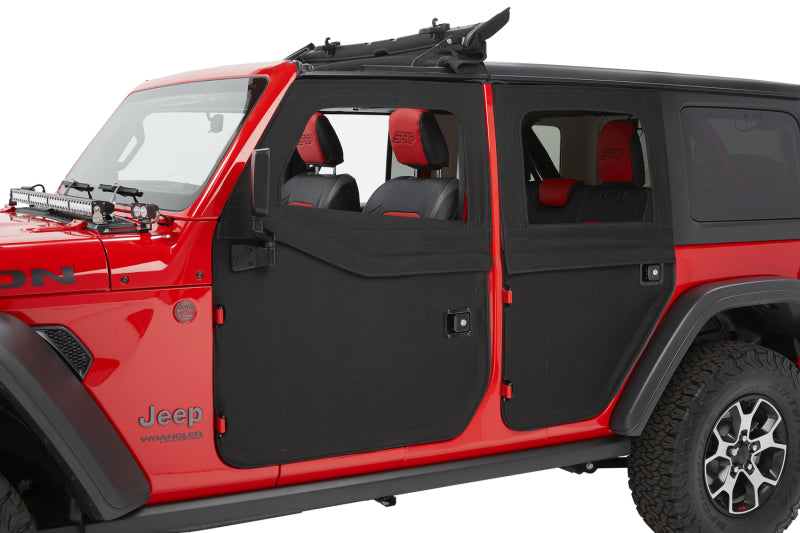 Bestop 51751-35 Rear Full 2Pc Soft Doors Black Diamond for 18-24 Wrangler JL 4DR