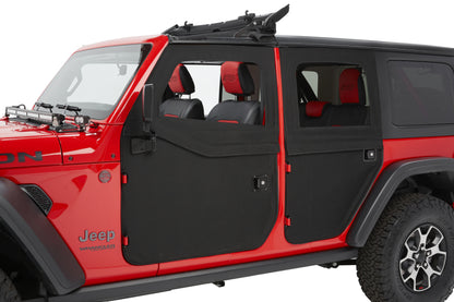 Bestop 51751-35 Rear Full 2Pc Soft Doors Black Diamond for 18-24 Wrangler JL 4DR