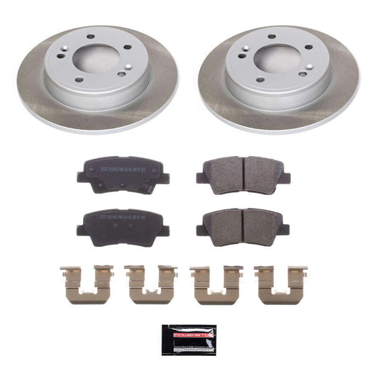 PowerStop Rear Semi-Coated Rotor Kit | 2017–2023 Kia Soul (SC6501)