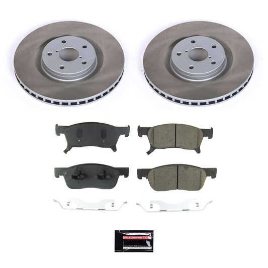 PowerStop 19-22 Subaru Ascent Front Semi-Coated Rotor Kit (SC8479)