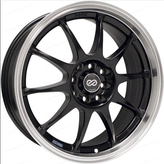 Enkei J10 Matte Black | 17x7" +42mm | 4x100/108mm Wheel