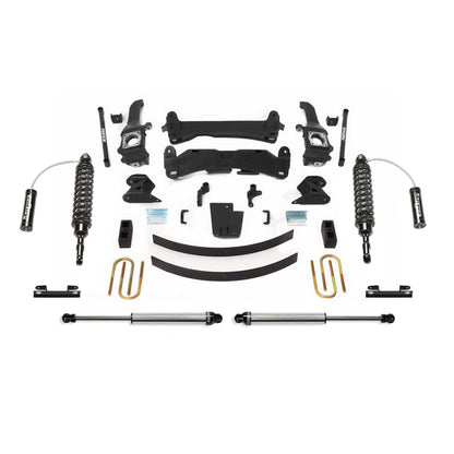 Fabtech 6" Performance System w/ Dual Lower Shock Supports 2.5in Coilover Reservoir & Rear Dual Lower Shock Supports | Toyota Tacoma 4WD/2WD 6 Lug Models (05-14) (K7039DL)