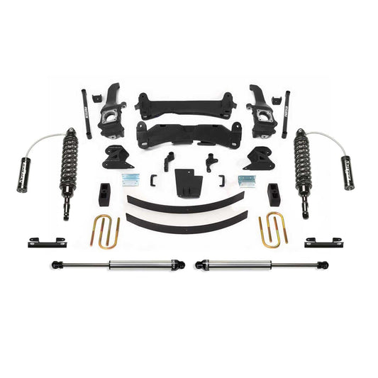 Fabtech 6" Performance System w/ Dual Lower Shock Supports 2.5in Coilover Reservoir & Rear Dual Lower Shock Supports | Toyota Tacoma 4WD/2WD 6 Lug Models (05-14) (K7039DL)