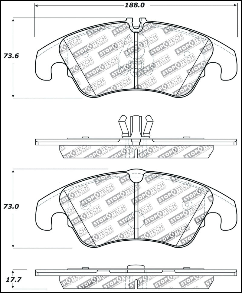 StopTech 309.13220 Disc Brake Pad Set For Select 08-17 Audi Models