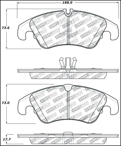 StopTech 309.13220 Disc Brake Pad Set For Select 08-17 Audi Models