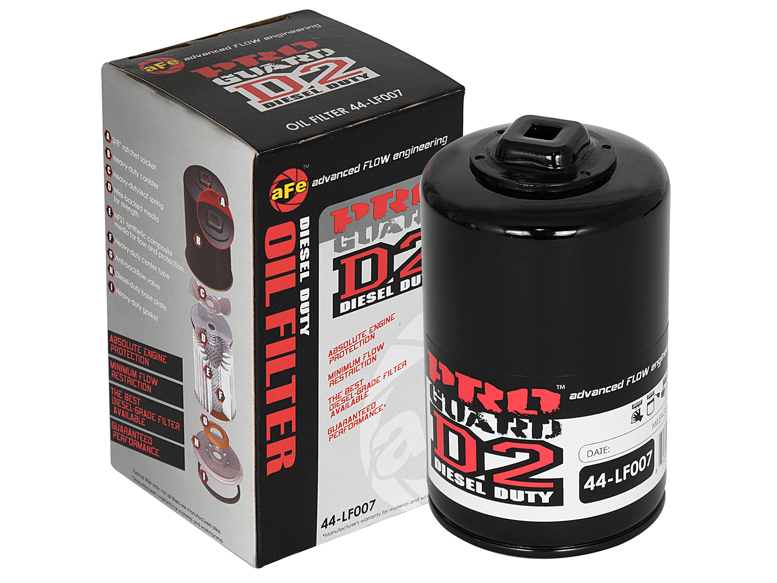 aFe ProGuard D2 Oil Filter | Ford Trucks V6 4.2L / V8 4.6L (97-08) (44-LF007)