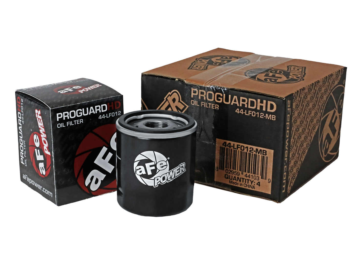 aFe Pro GUARD D2 Oil Filter (4 Pack) | GM Trucks V8 4.8L/5.3L/6.0L/6.2L (07-14) (44-LF012-MB)