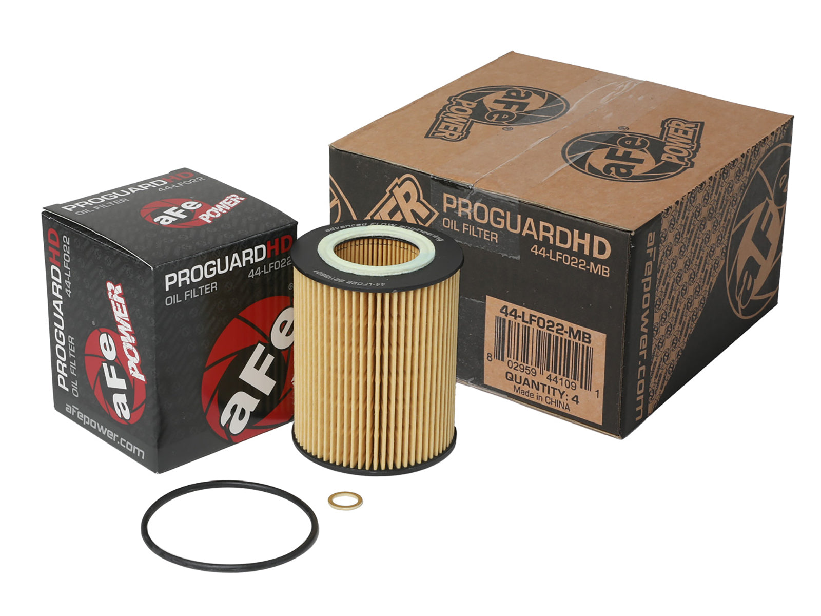 aFe Pro GUARD D2 Oil Filter (4 Pack) | BMW Gas Cars L6 (96-06) (44-LF022-MB)