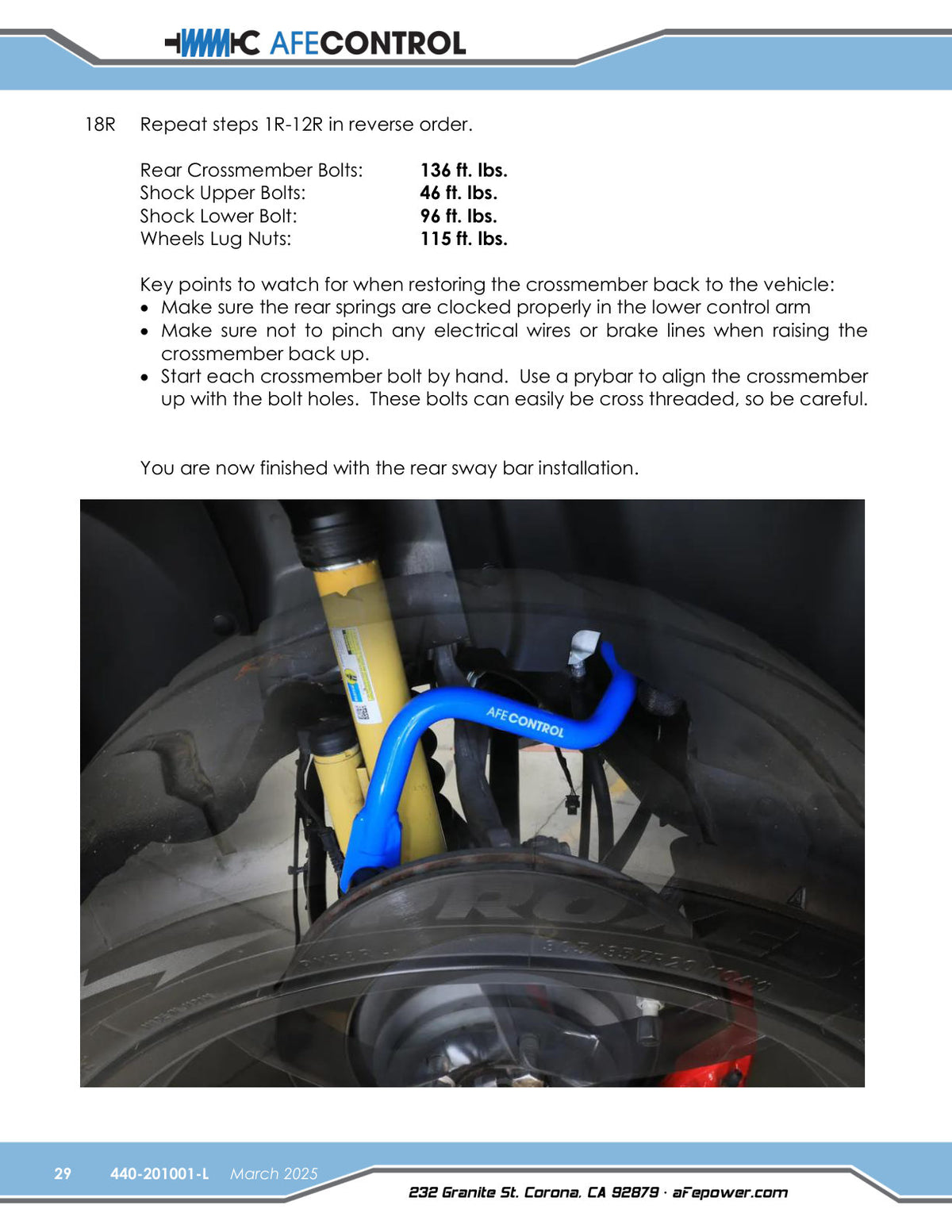 aFe 3 Point Adjustable Rear Sway Bar | Dodge Charger (06-23) (440-201001RL)