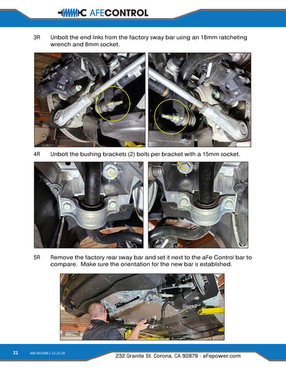 aFe 3-Way Adjustable Front Sway Bar | Chevrolet Corvette C8 (20) V8-6.2L (440-401008FL)