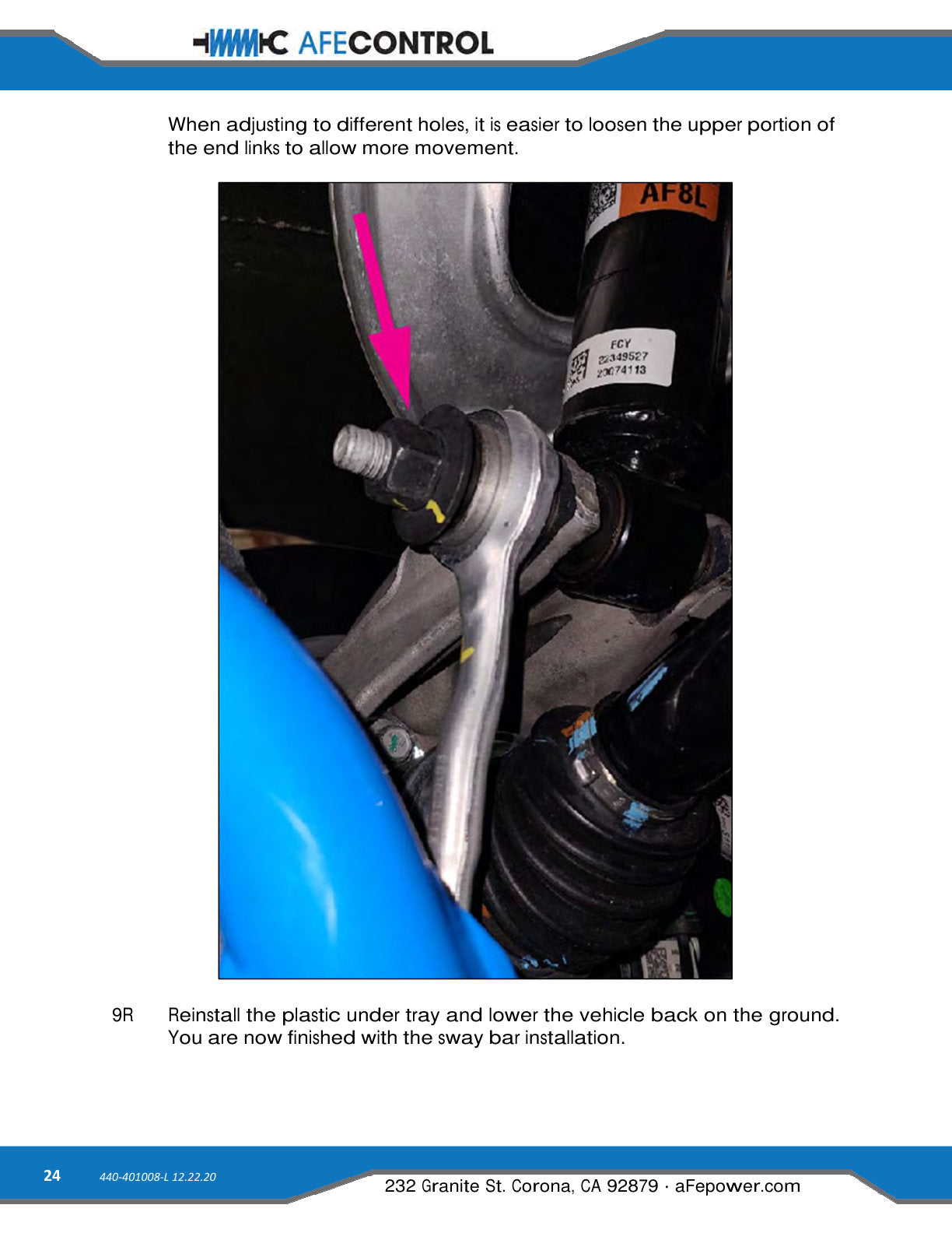 aFe 3-Way Adjustable Front Sway Bar | Chevrolet Corvette C8 (20) V8-6.2L (440-401008FL)