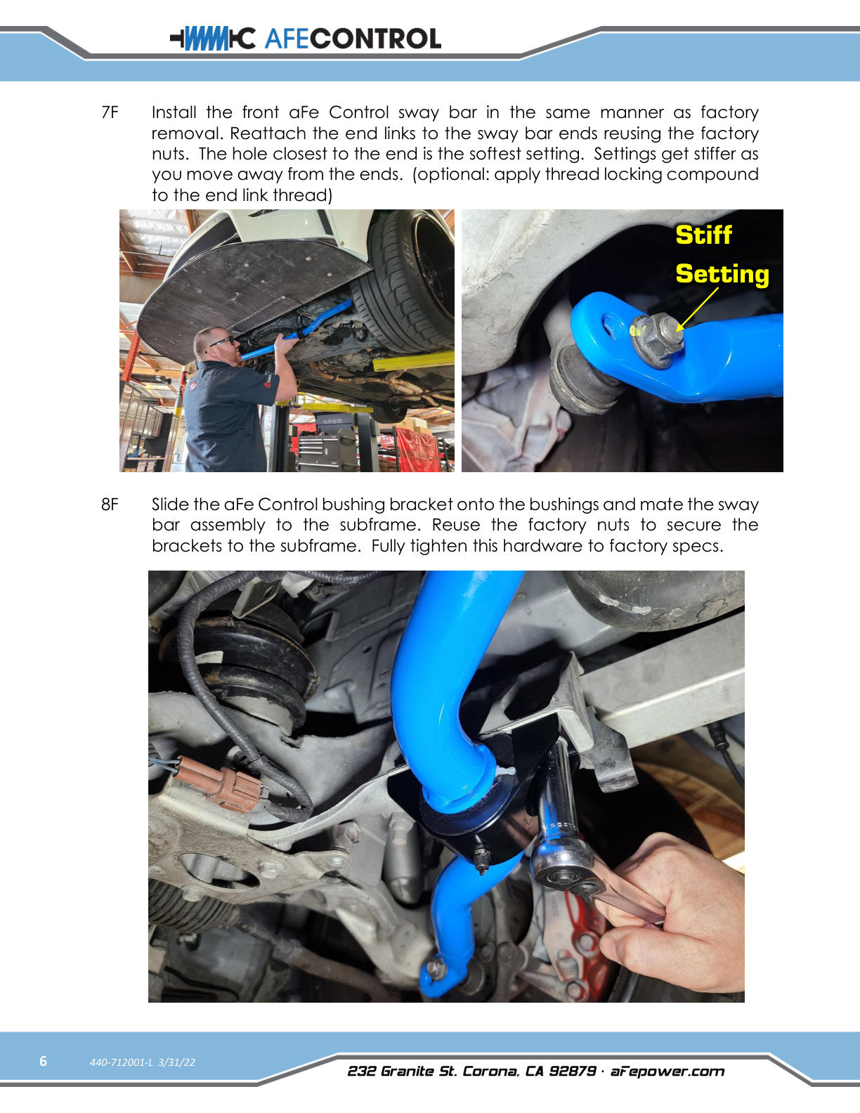 aFe 3 Point Adjustable Rear Sway Bar | Nissan 370Z (09-20) (440-712001RL)
