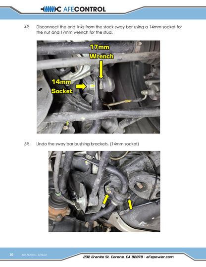 aFe 3 Point Adjustable Rear Sway Bar | Nissan 370Z (09-20) (440-712001RL)