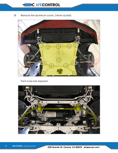 aFe 32mm Race Edition Front Sway Bar | Toyota GR Supra A90 (440-721002FL)