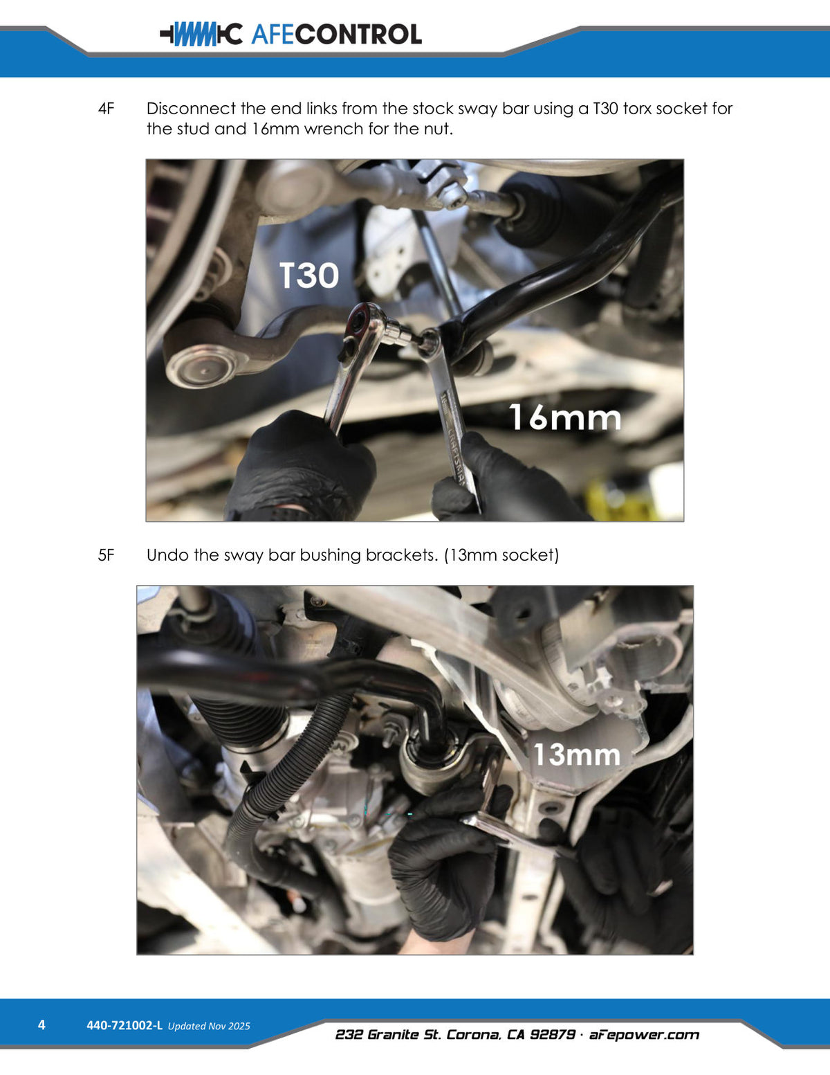 aFe 32mm Race Edition Front Sway Bar | Toyota GR Supra A90 (440-721002FL)