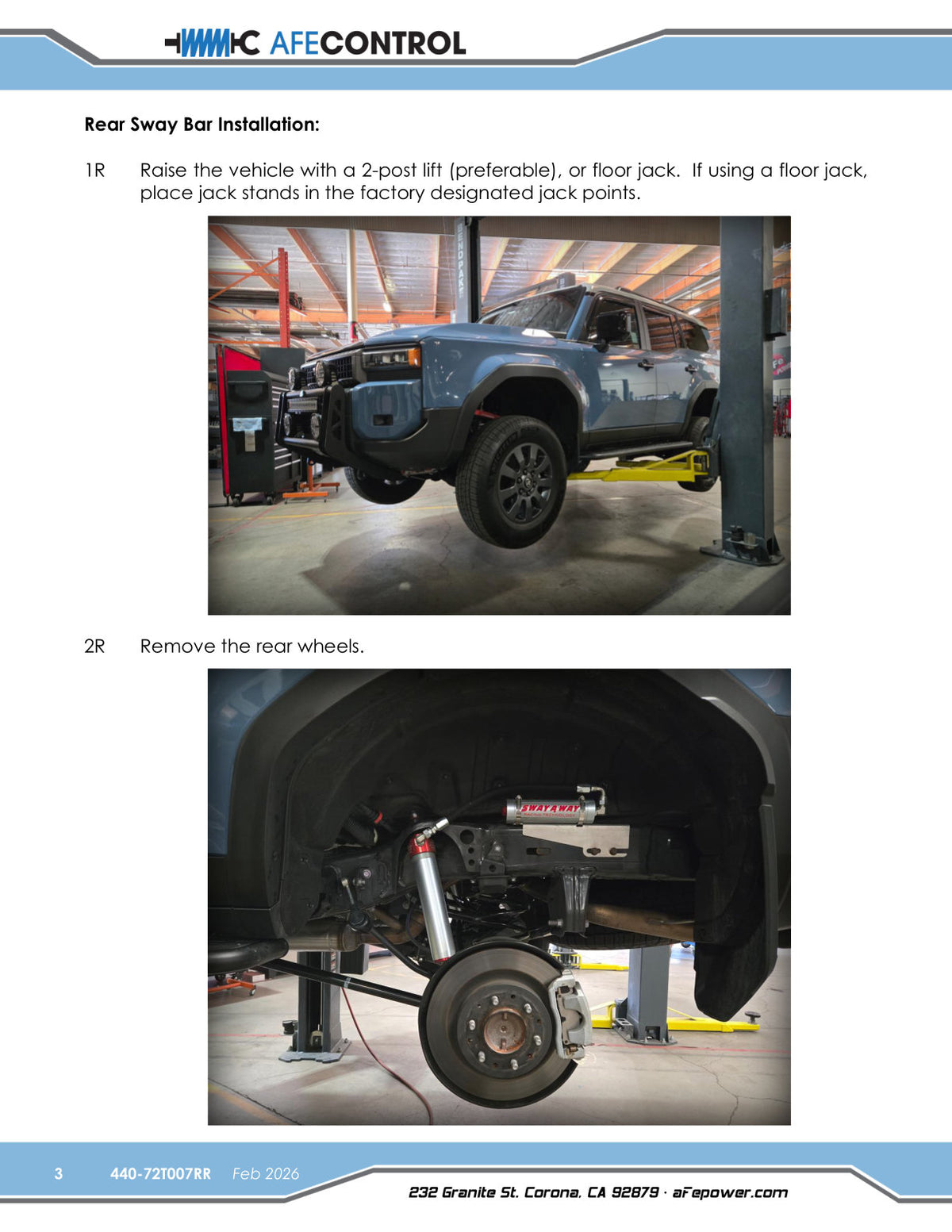 aFe CONTROL 24-26 Toyota Land Cruiser (J250) L4-2.4L (t) Rear Sway Bar