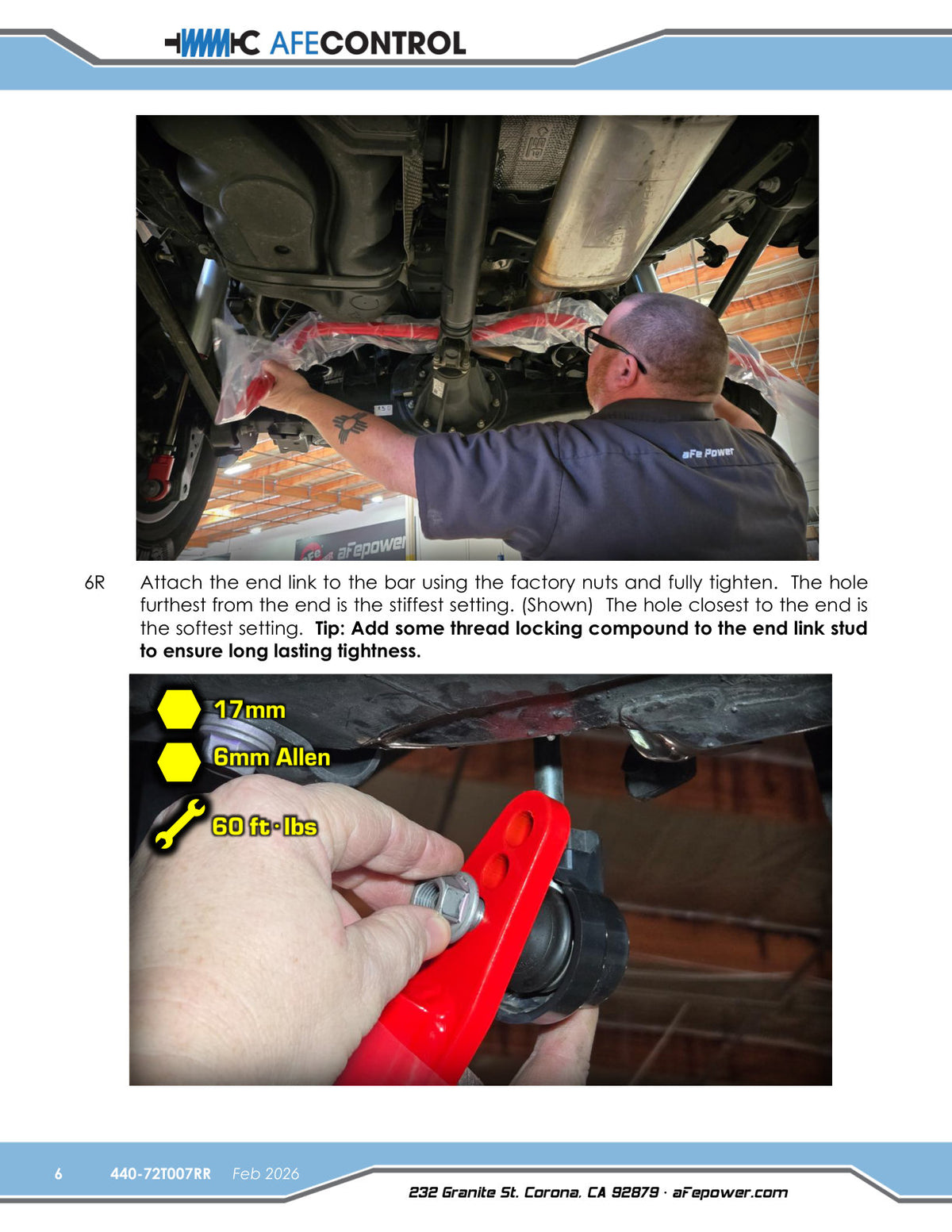 aFe CONTROL 24-26 Toyota Land Cruiser (J250) L4-2.4L (t) Rear Sway Bar
