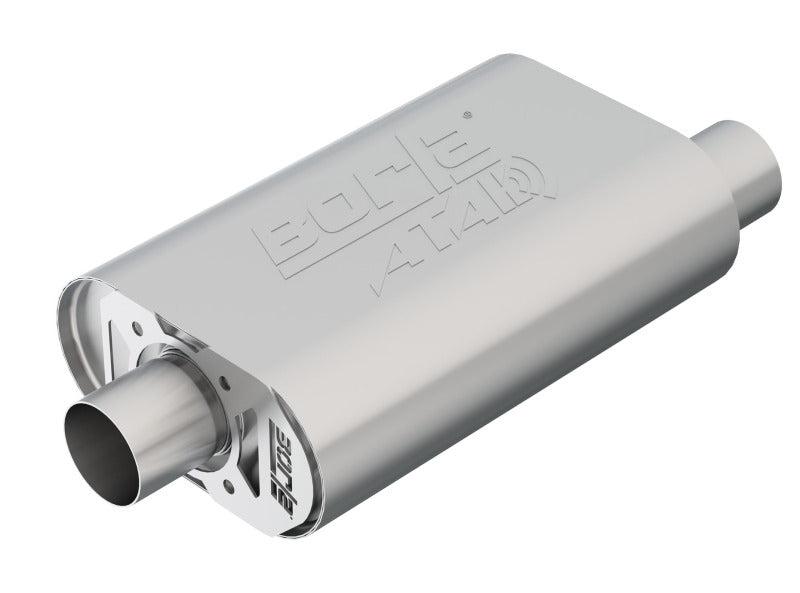 Borla CrateMuffler SBC Hot 350/383 2.5in Offset/Center 14x4.35x9in Oval ATAK (400820)