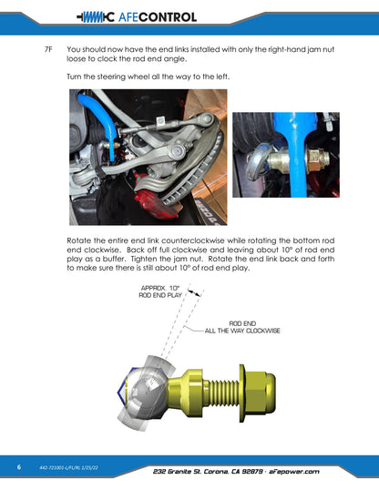 aFe CONTROL Front Adjustable End Link Set | Toyota Supra 3.0 (20-26) (442-721001FL)