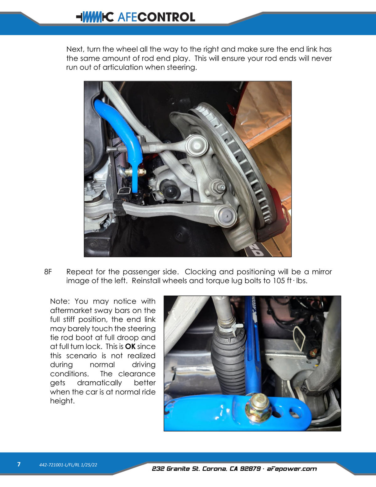 aFe CONTROL Adj End Links | Toyota GR Supra A90 (442-721001RL)
