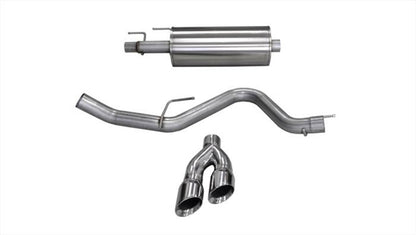 Corsa 4in Tips Single Side Dual Exhaust | Ford F-150 (15-20) 3.5L Eco (14836)