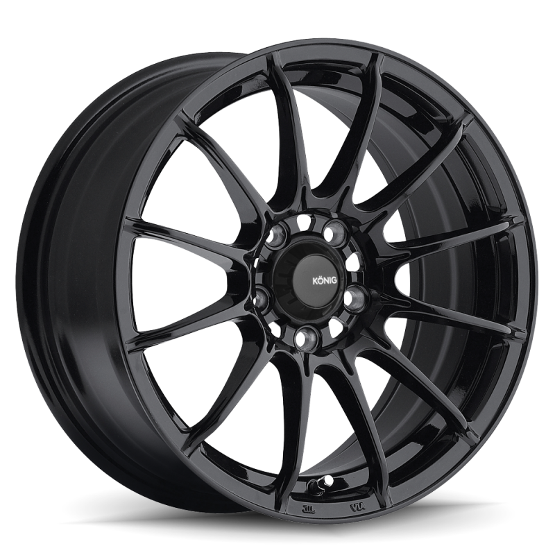 (set of 4) Konig Dial In Gloss Black | 15x7" +35mm | 4x100mm Wheel