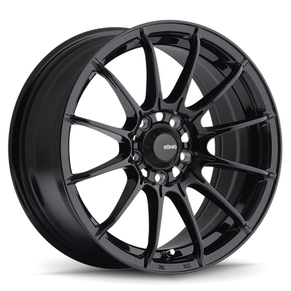 (set of 4) Konig Dial In Gloss Black | 15x8" +25mm | 4x100mm Wheel