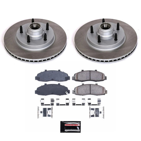 PowerStop 97-00 Ford F-150 Front Semi-Coated Rotor Kit (SC1865)