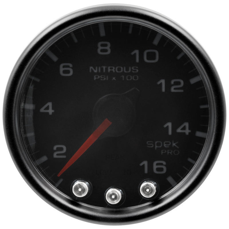 Autometer Spek-Pro 2 & 1/16" Nitrous Press Gauge 1600PSI