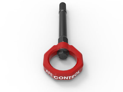 aFe CONTROL Front Tow Hook Red | (450-401014-R)
