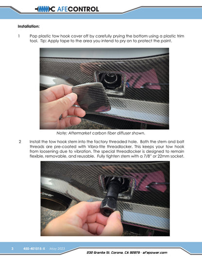 aFe CONTROL Rear Tow Hook | (450-401015-B)
