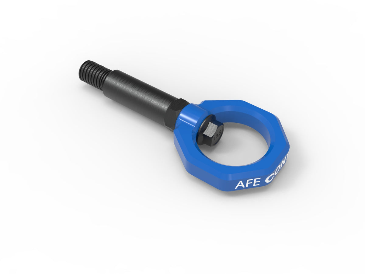 aFe CONTROL Front Tow Hook Blue | BMW F-Chassis 2/3/4/M (450-502001-L)
