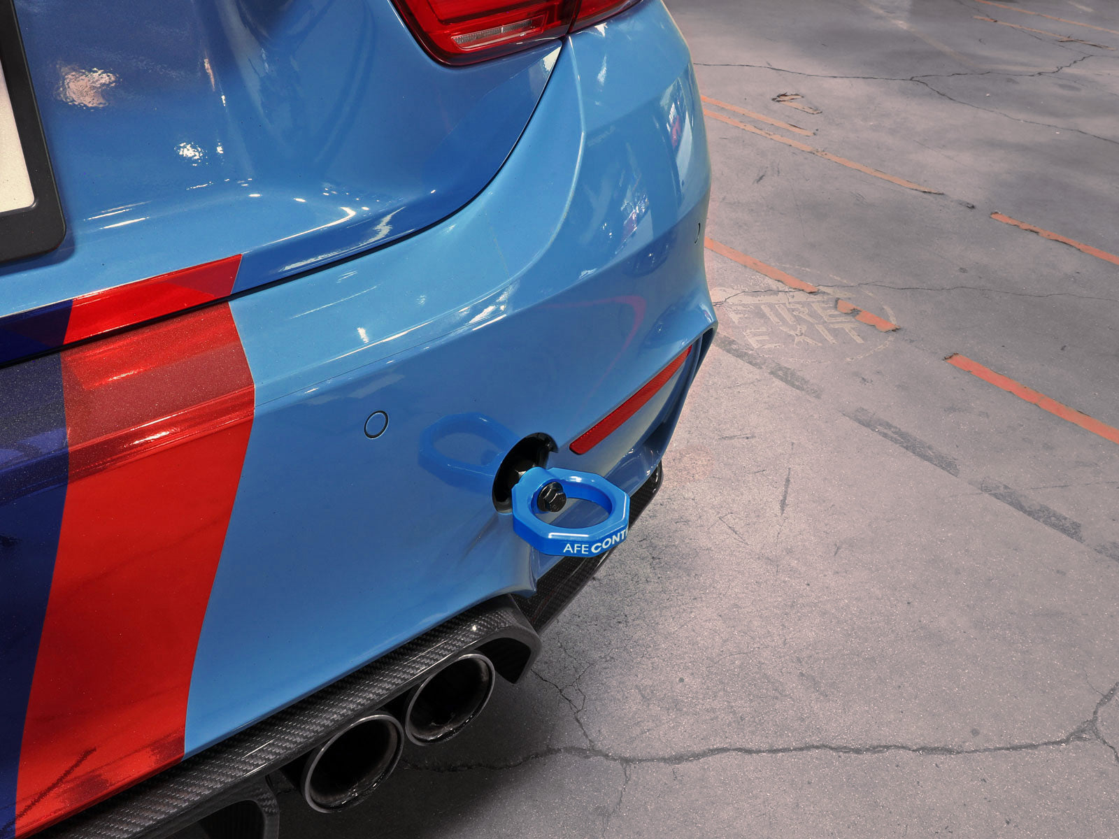 aFe CONTROL Rear Tow Hook Blue | BMW F-Chassis 2/3/4/M (450-502002-L)