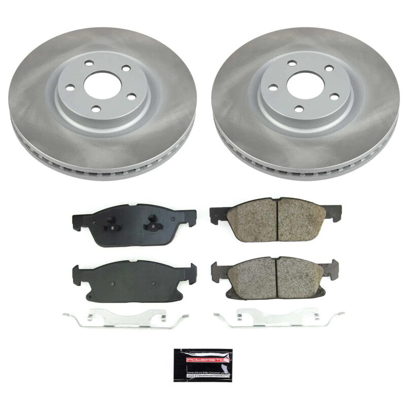 PowerStop 15-20 Ford Edge Front Semi-Coated Rotor Kit (SC7321)