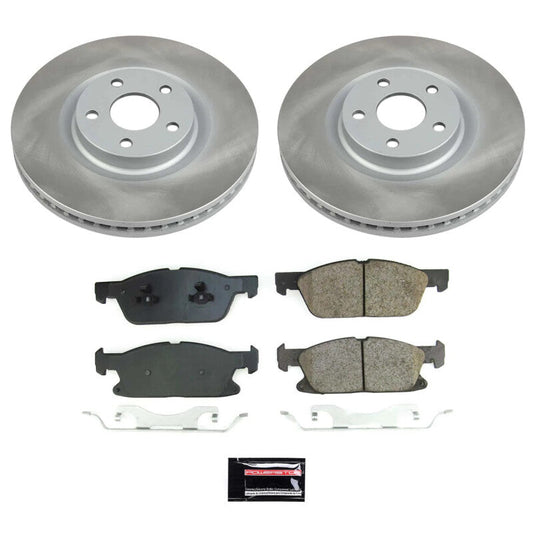 PowerStop 15-20 Ford Edge Front Semi-Coated Rotor Kit (SC7321)