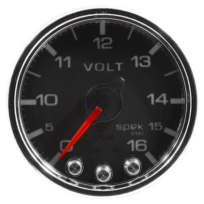 Autometer Spek-Pro 2 & 1/16" Voltmeter Gauge 16V
