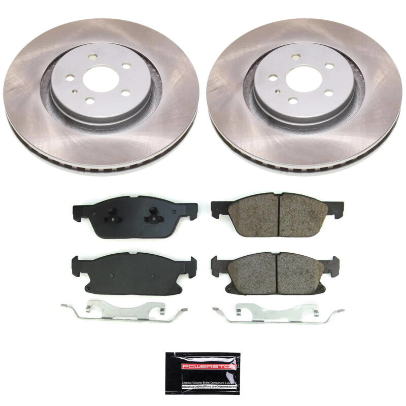 PowerStop 17-20 Lincoln MKZ Front Semi-Coated Rotor Kit (SC8960)