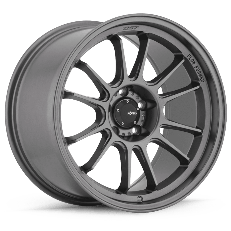 (set of 4) Konig Hypergram Matte Grey | 19x11" +15mm | 5x114.3mm Wheel