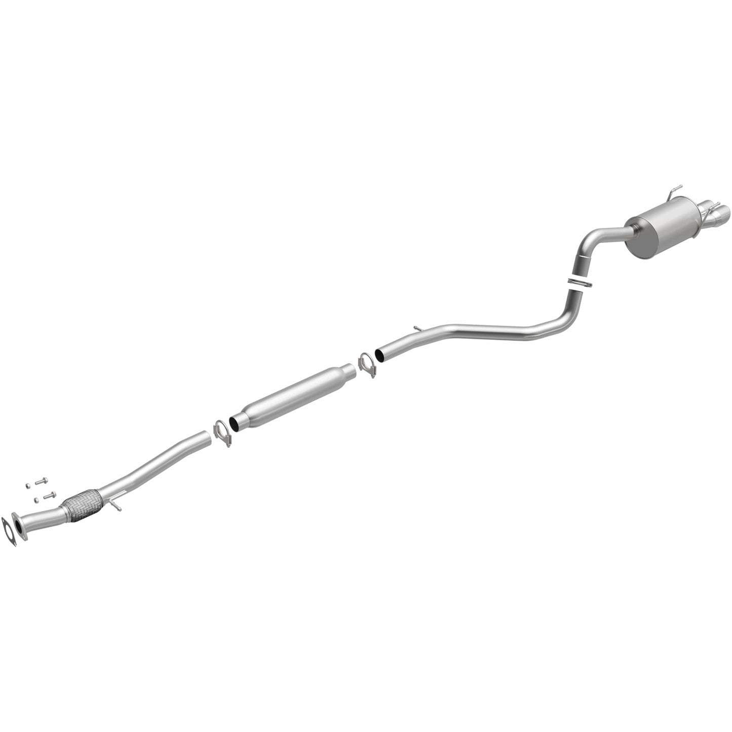 BRExhaust 2012-2019 Fiat 500 1.4L Direct-Fit Replacement Exhaust System