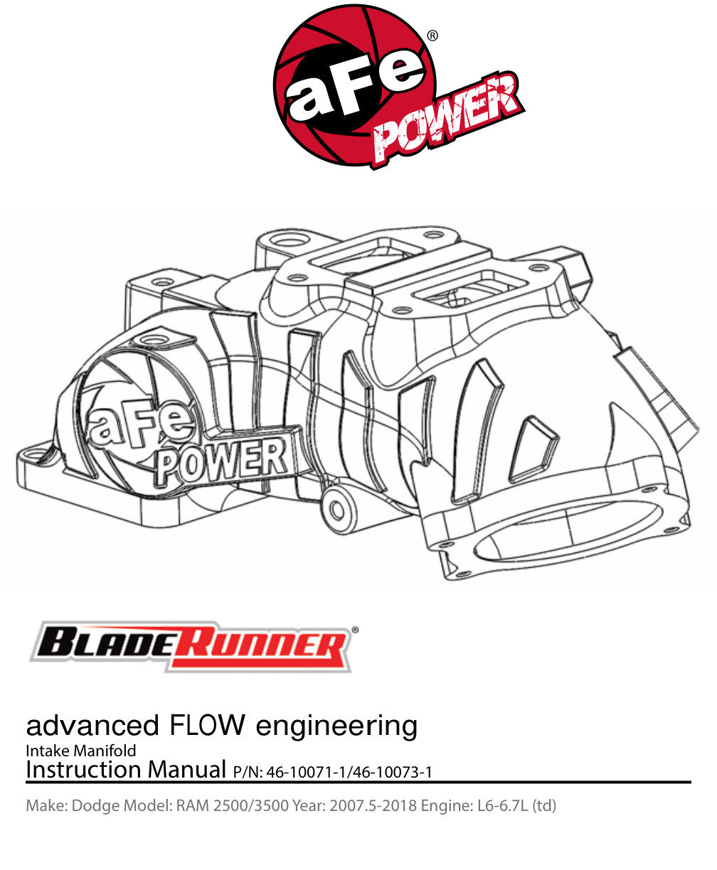 aFe Bladerunner Manifolds Intake | Dodge Ram 2500/3500 03-10 (46-10073-1)