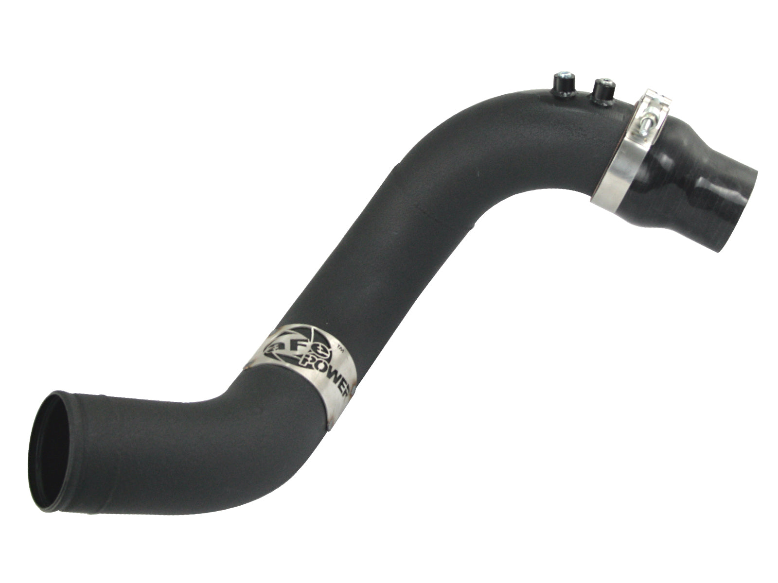 aFe 3in Aluminum Cold Charge Pipe Black | GM Diesel Trucks 04.5-05 V8 6.6L LLY (46-20048)
