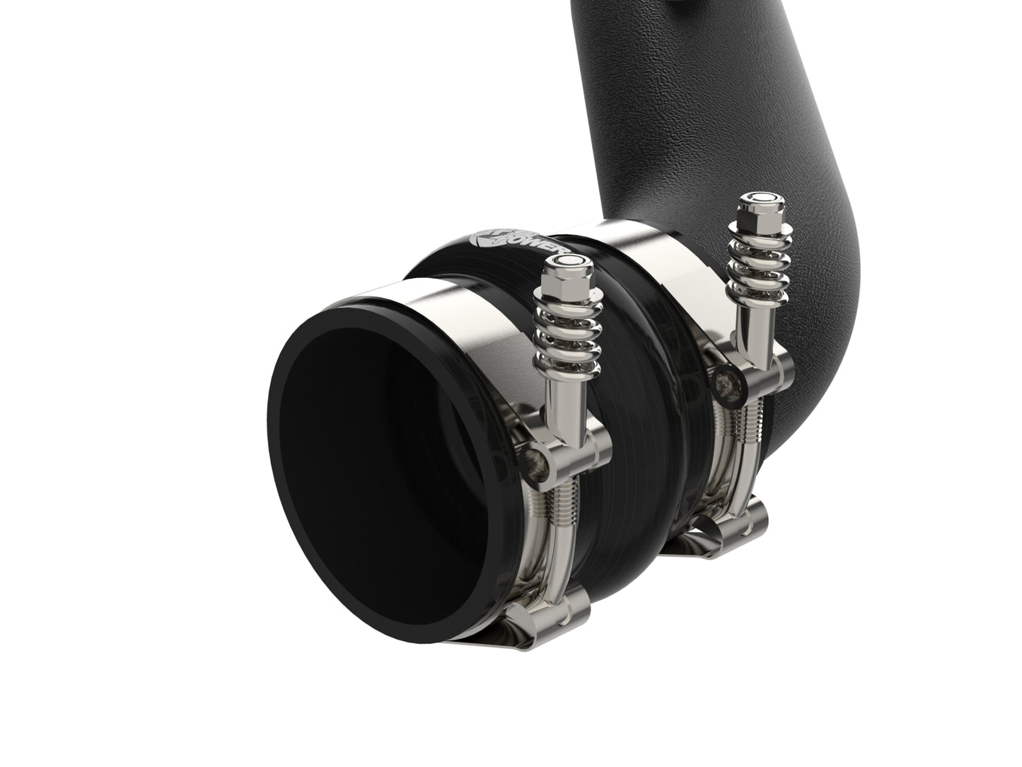 aFe 3 IN Aluminum Hot Charge Pipe Black | GM Diesel Trucks 04.5-10 V8-6.6L LLY/LBZ/LMM (46-20049)
